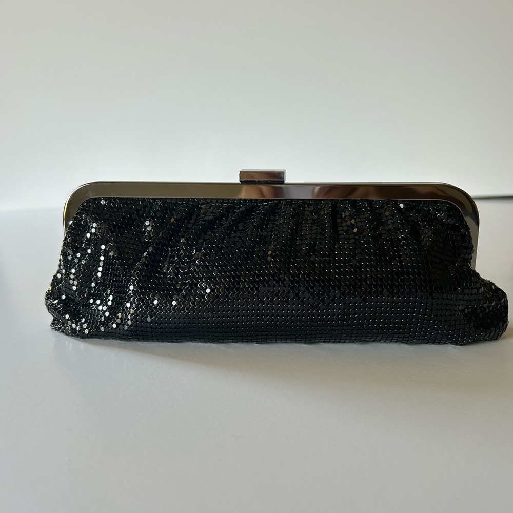 Express Black Metal Mesh Clutch Handbag Purse Party Clutch Brand New NWT